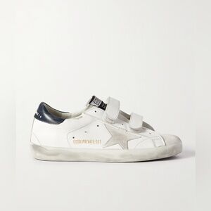 Golden Goose Old School White Velcro Sneakers Size 37